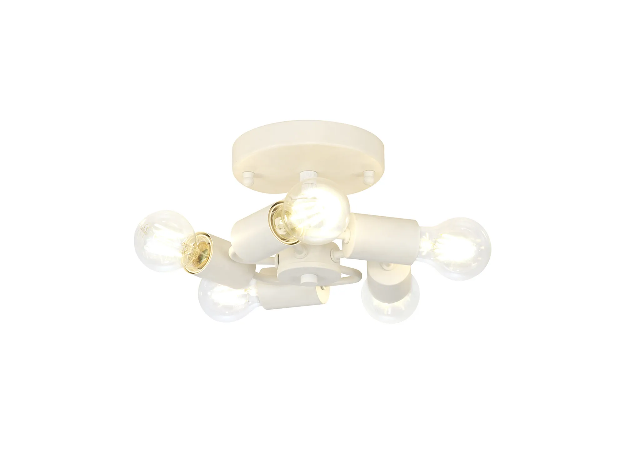 D0635  Baymont Flush Ceiling 5 Light White